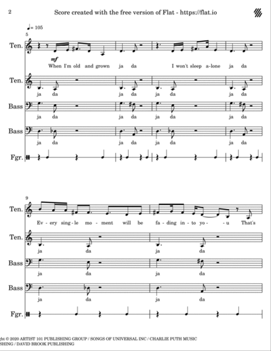 Some Type Of Love TTBB scores gallery preview page 2
