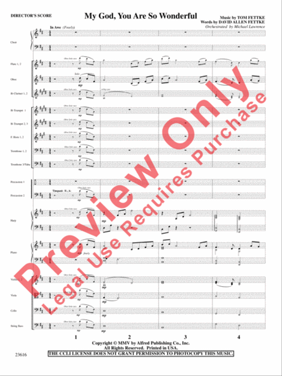 My God, You Are So Wonderful Choir scores gallery preview page 2