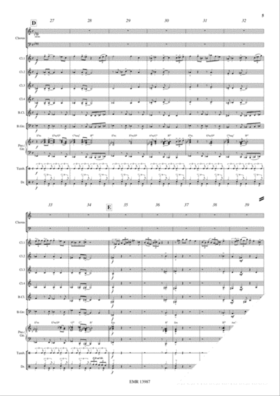 Ox And Donkey Blues Ox And Donkey Blues Clarinet Quintet scores gallery preview page 6