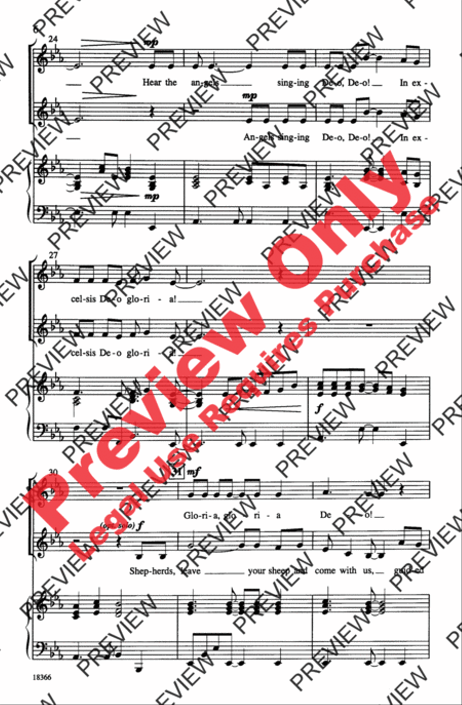 Deo! (Marching to Bethlehem) 2-Part scores gallery preview page 6