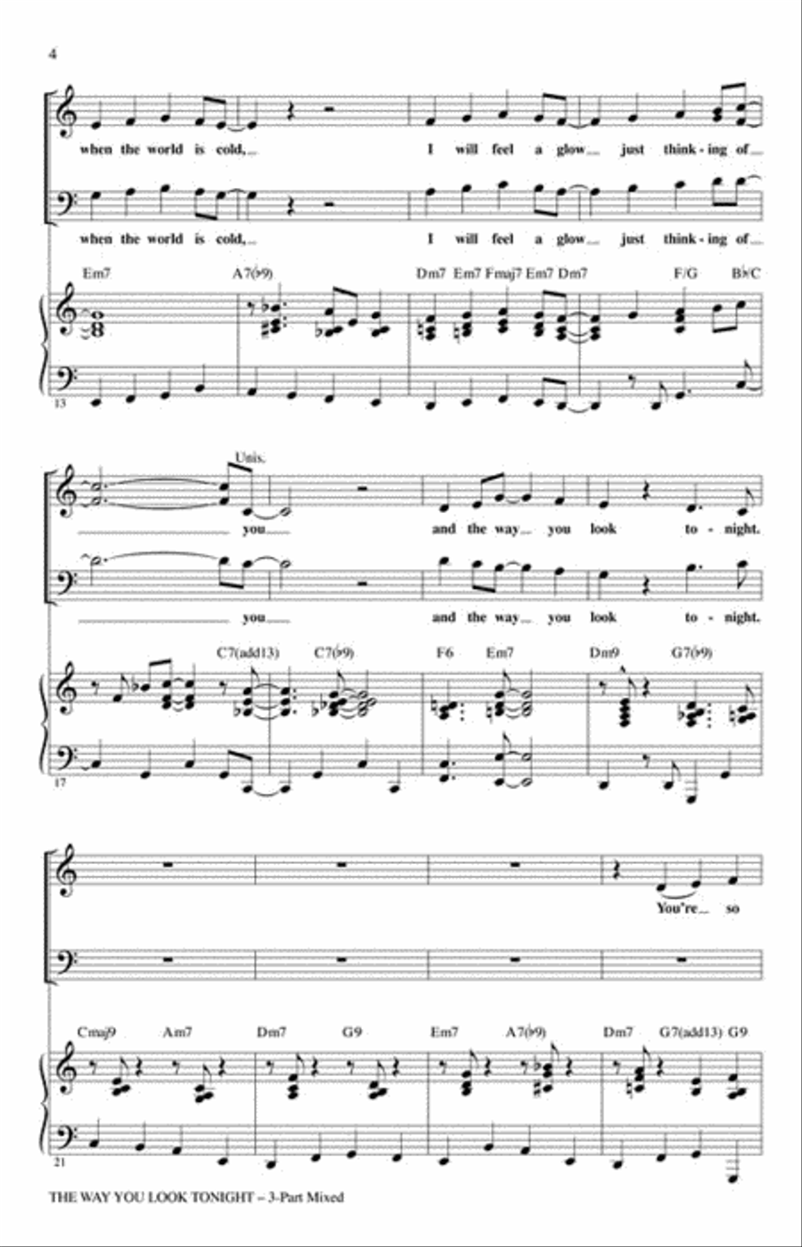 The Way You Look Tonight Choir scores gallery preview page 3