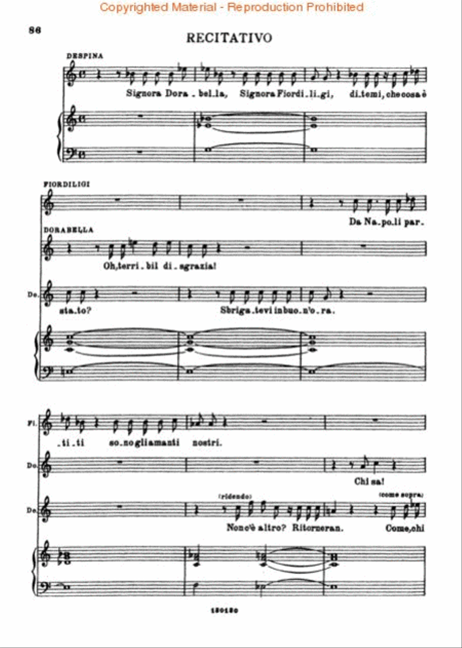Così fan Tutte, K. 588 Voice scores gallery preview page 3