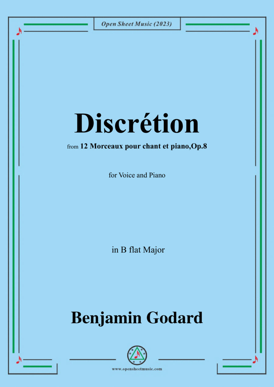 B. Godard-Discrétion,in B flat Major,Op.8 No.4 Voice scores gallery preview page 1