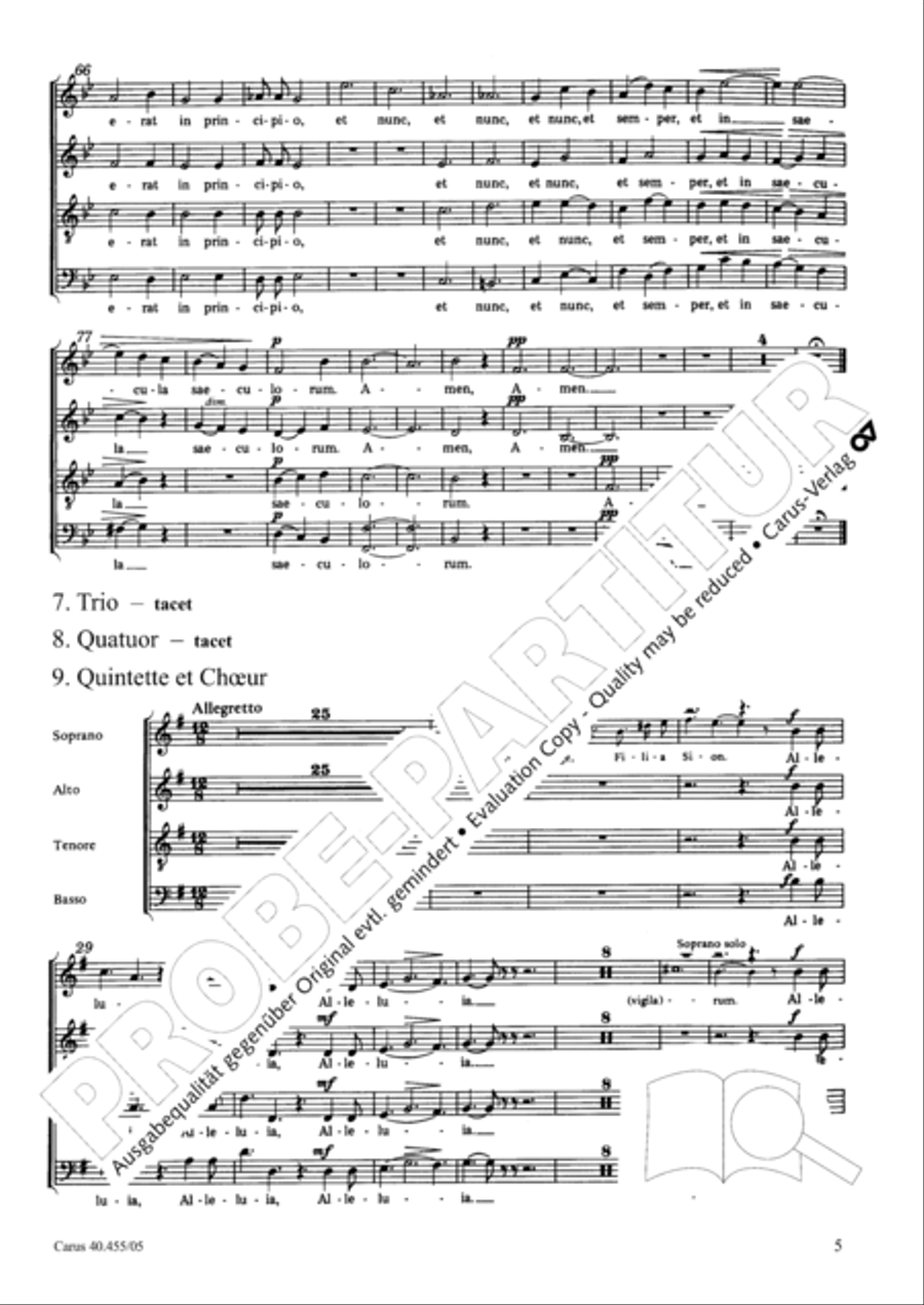 Oratorio de Noel (Weihnachtsoratorium) 4-Part scores gallery preview page 6