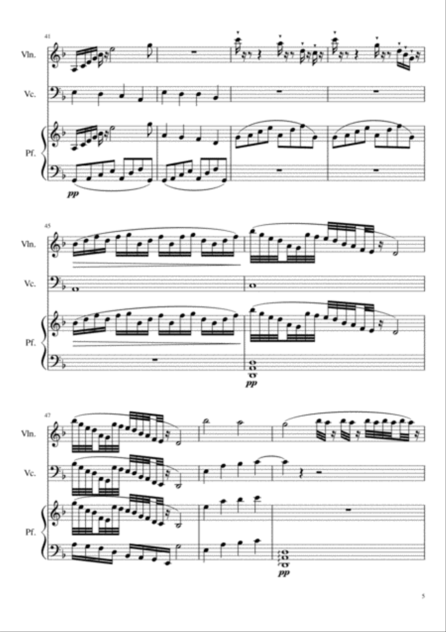 TRIO NUMERO 1 Piano Trio scores gallery preview page 5