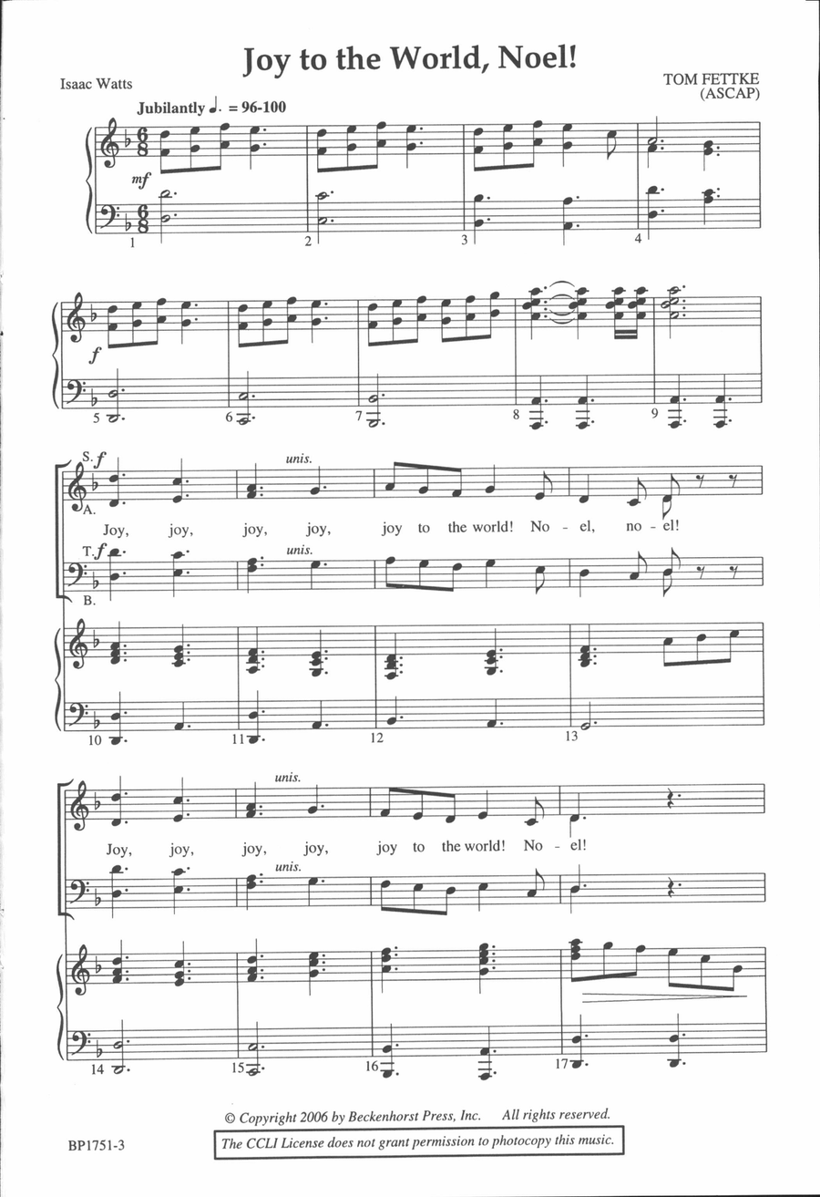 Joy to the World, Noel! Joy to the World, Noel! 4-Part scores gallery preview page 2