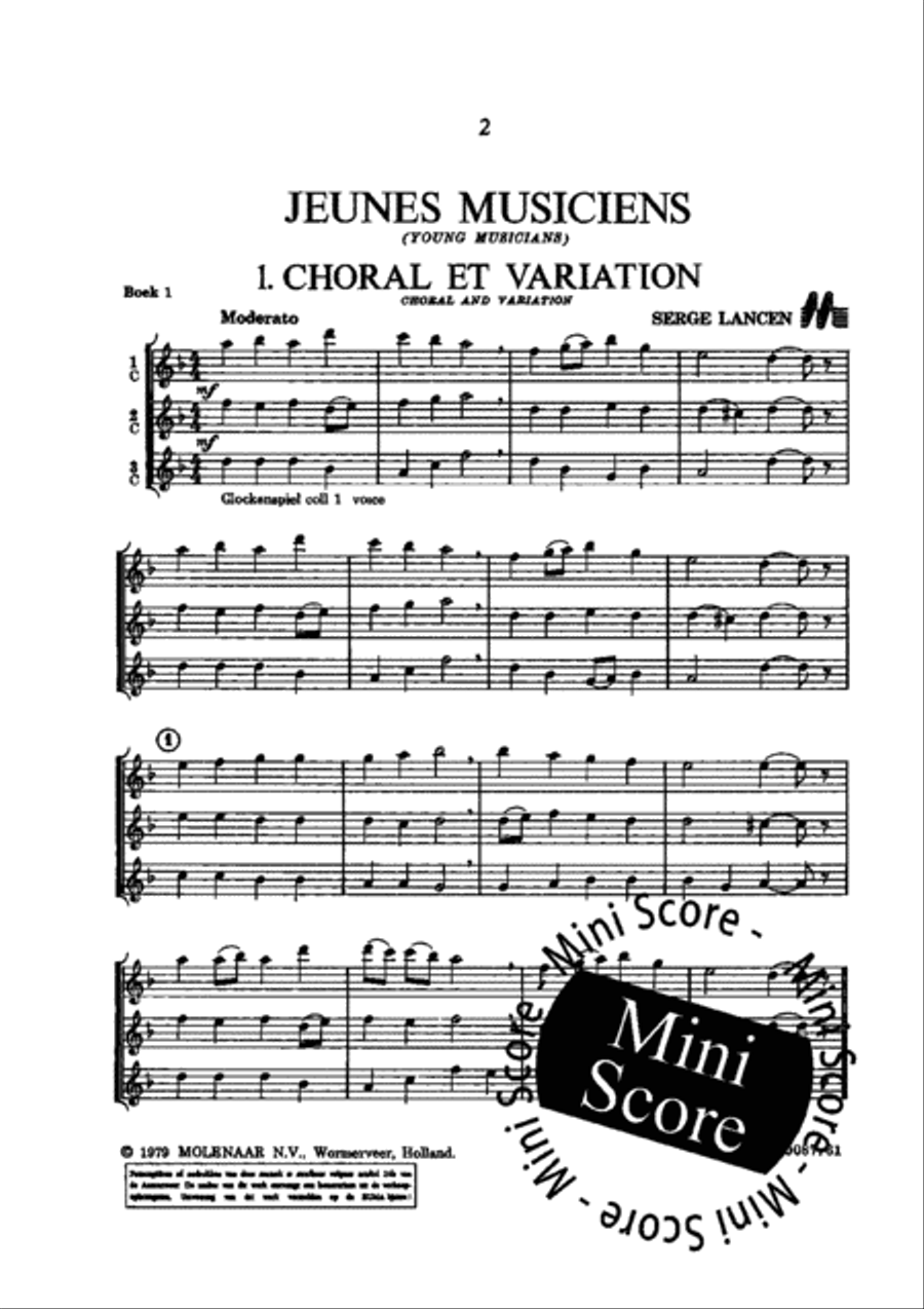 Jeunes Musiciens 1 (Flex 3) Flute Trio scores gallery preview page 6
