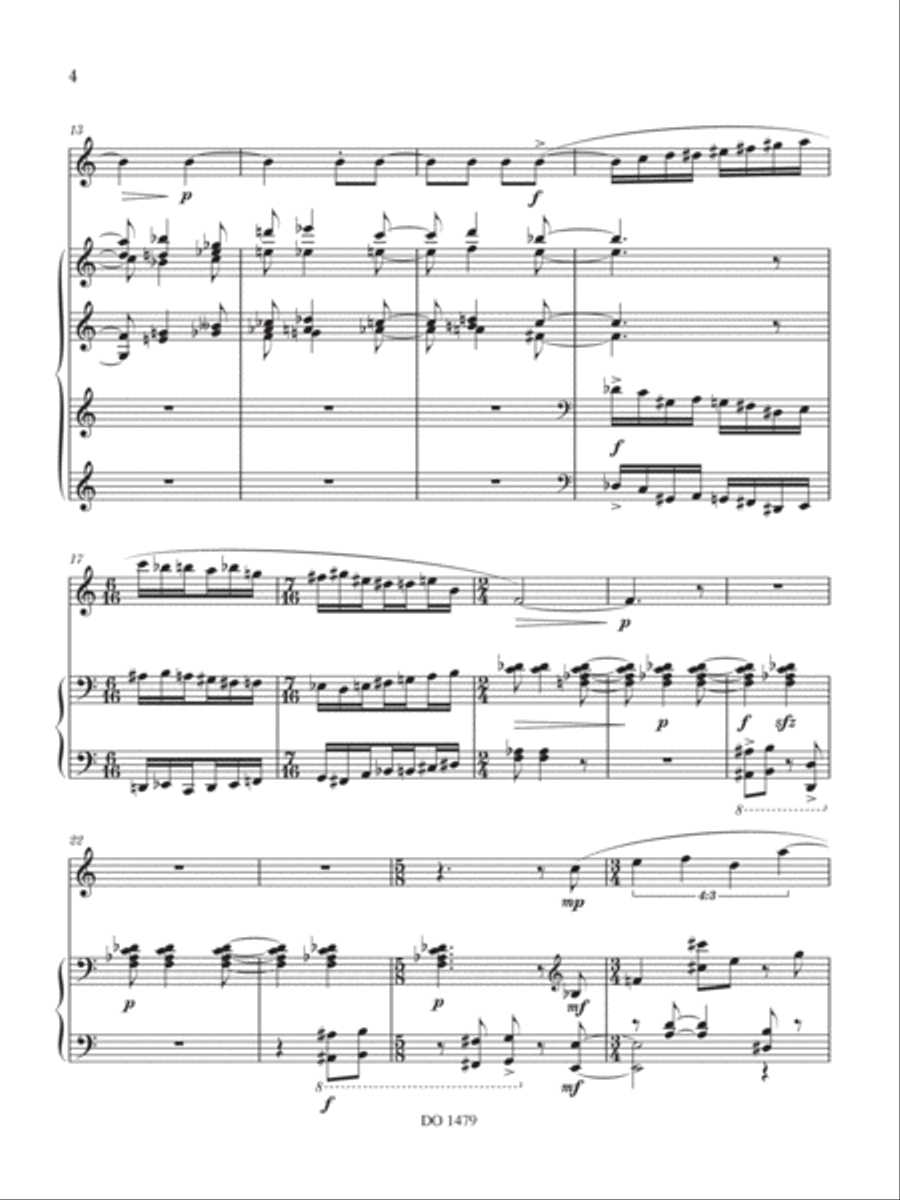 Sonate, opus 107 Sonate, opus 107 Alto Saxophone scores gallery preview page 5
