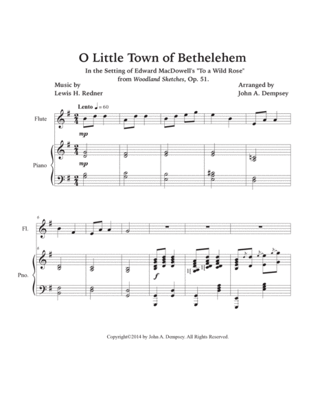 O Little Town of Bethlehem (Flute and Piano) image number null