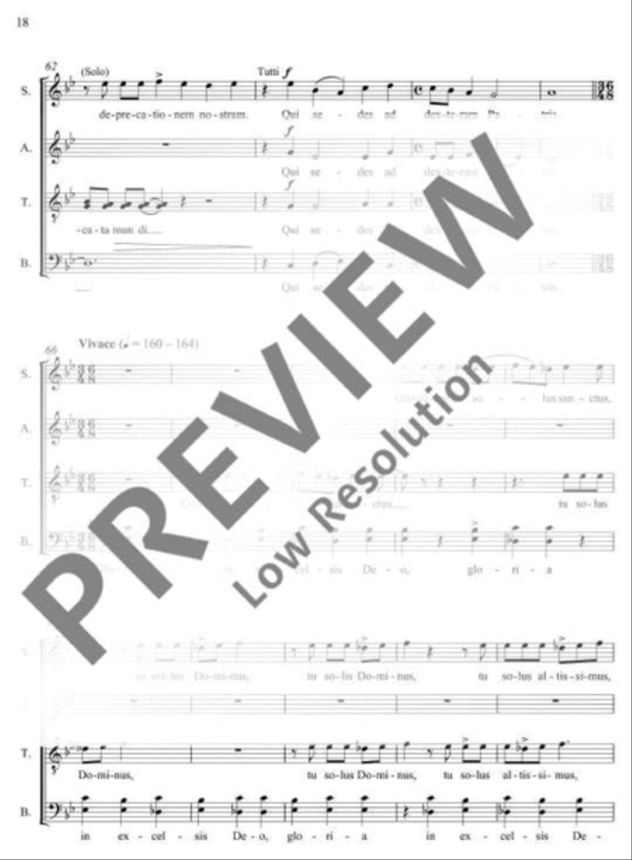 Missa brevis 4-Part scores gallery preview page 19