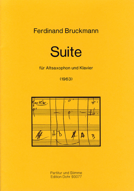 Suite für Altsaxophon und Klavier (1963)
