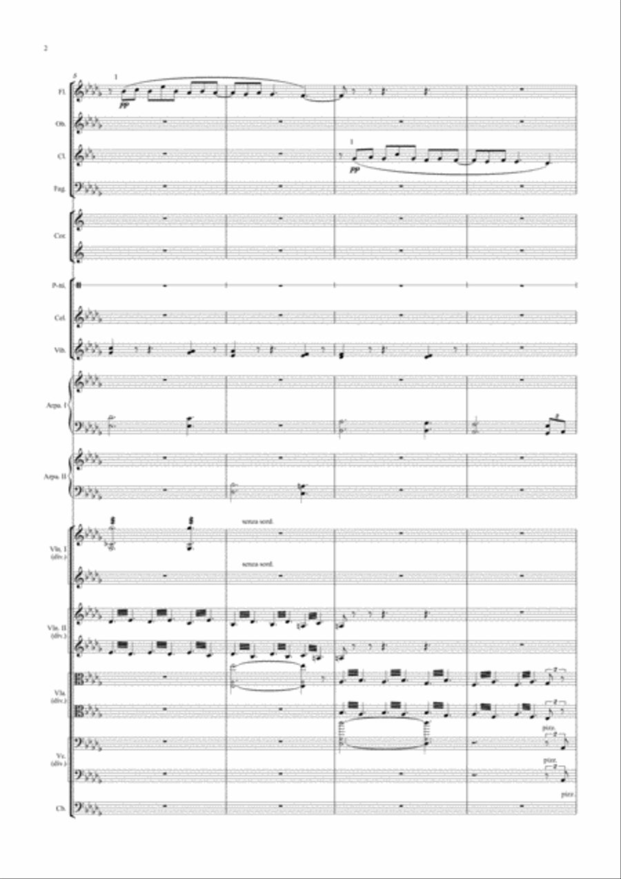 Clair de Lune for Chamber Orchestra Chamber Orchestra scores gallery preview page 2