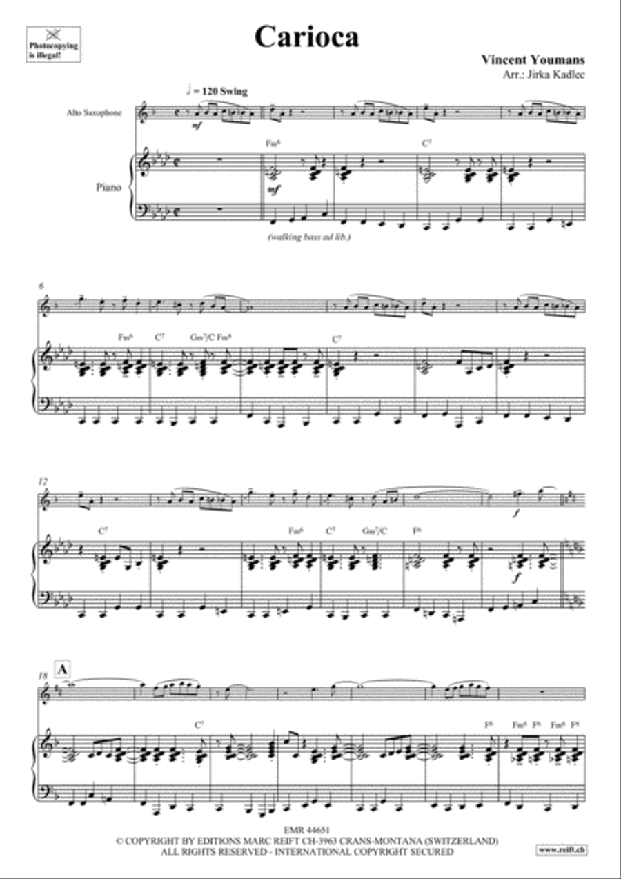 Carioca Carioca Alto Saxophone scores gallery preview page 4
