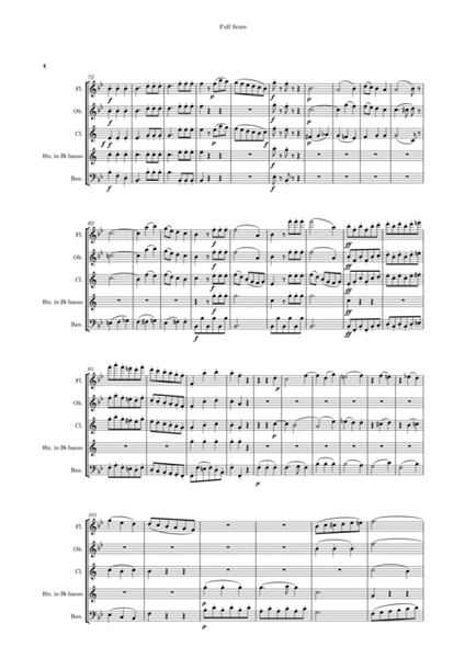 Mozart: Divertimento No.1 from “Five Divertimenti for 3 basset horns” K439b - wind quintet image number null
