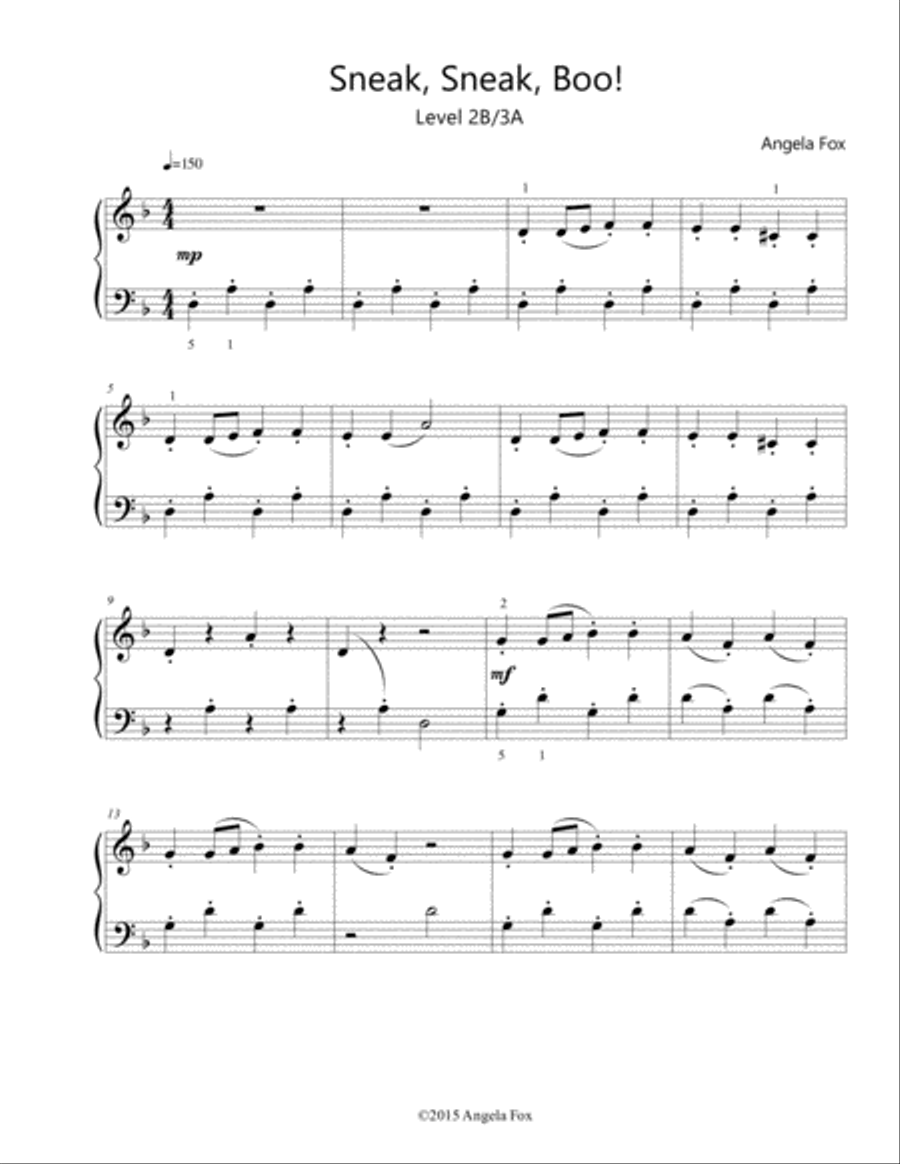 Sneak, Sneak, Boo! Piano Method scores gallery preview page 2