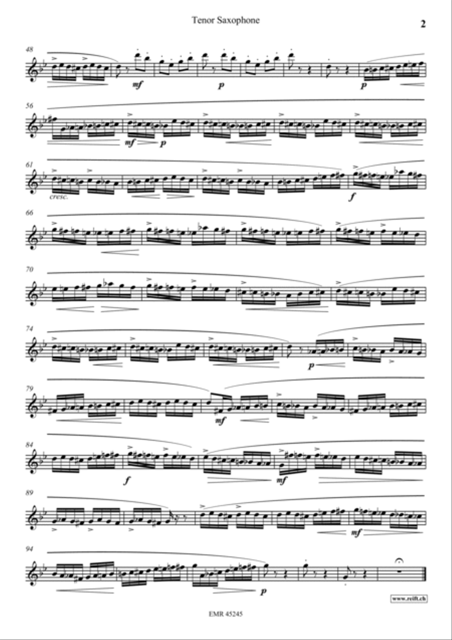 The Flight Of The Bumble Bee Tenor Saxophone scores gallery preview page 3