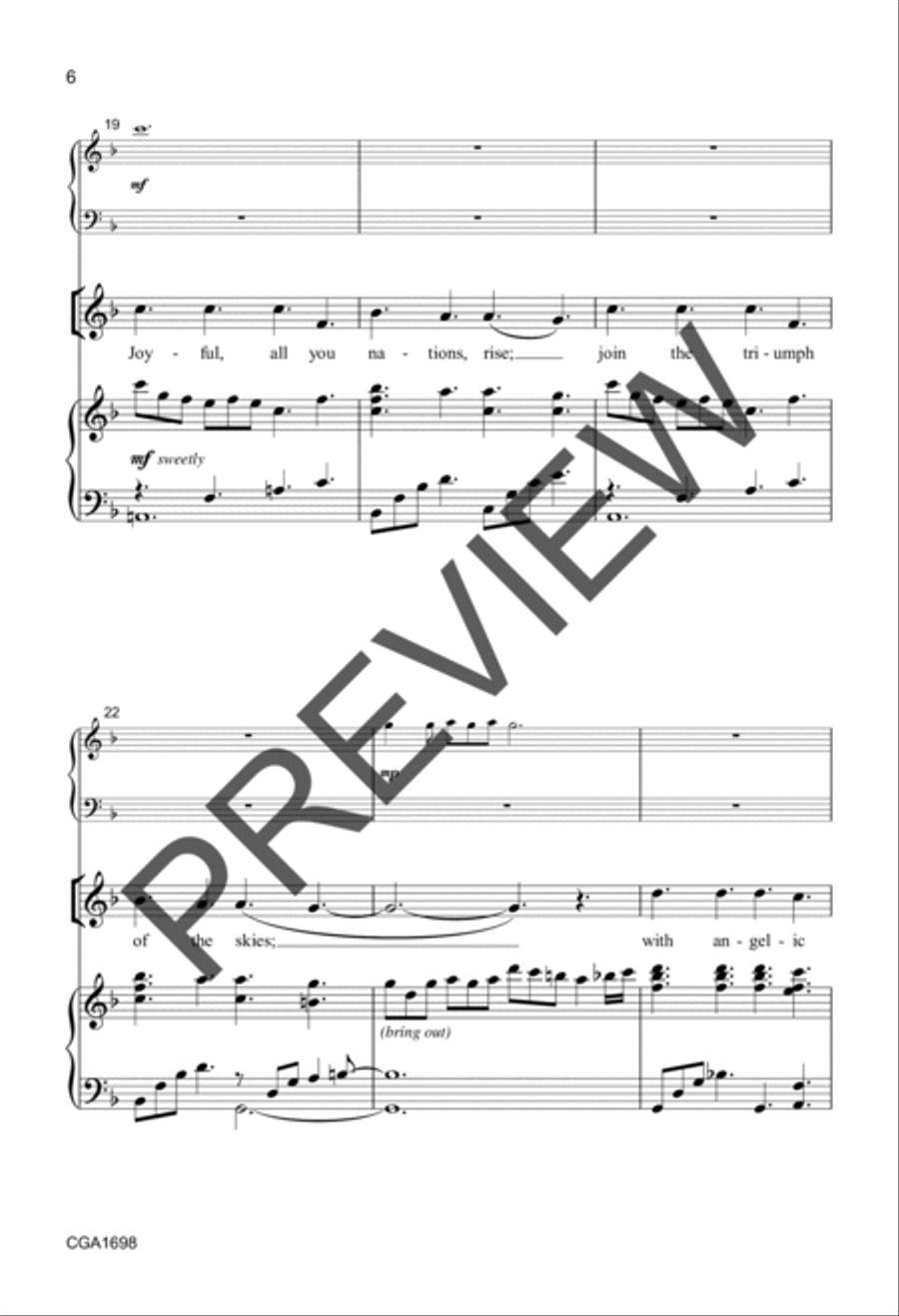 Hark! The Herald Angels Sing (Unison/Two-part) Unison Choir scores gallery preview page 5