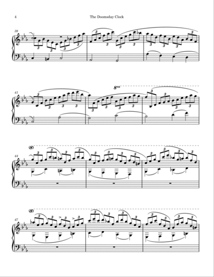 The Doomsday Clock Piano Solo scores gallery preview page 4