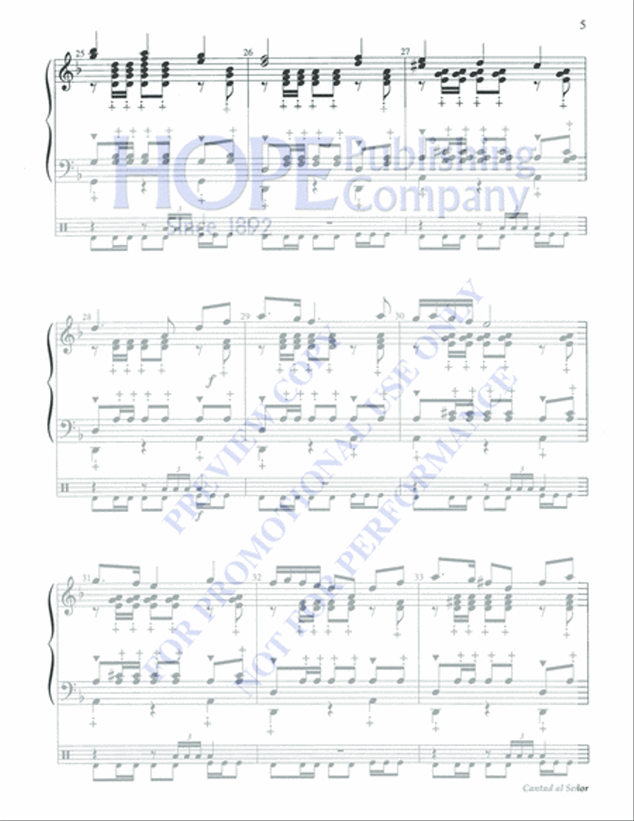Cantad al Senor 5-Octaves scores gallery preview page 5