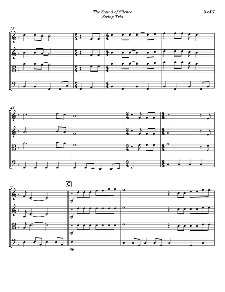 The Sound Of Silence String Trio scores gallery preview page 3