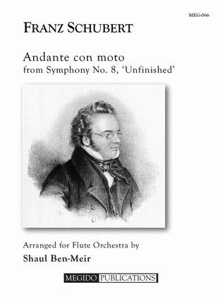 Book cover for Andante con moto from Symphony No. 8 for Flute Orchestra