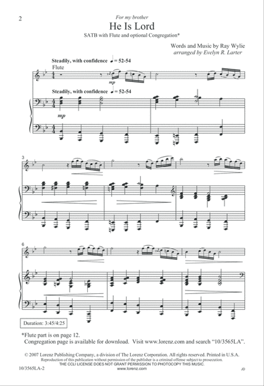 He Is Lord 4-Part scores gallery preview page 2