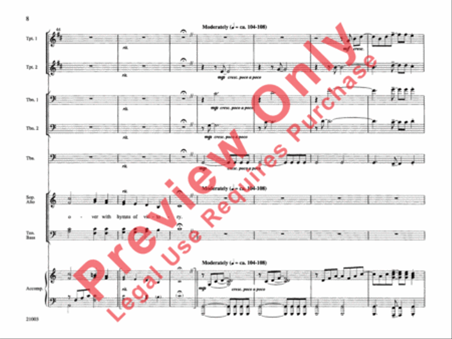 Risen Today! (An Easter Medley) Choir scores gallery preview page 9