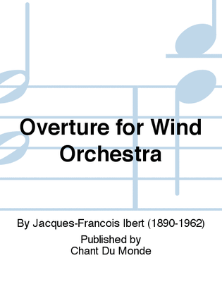 Book cover for Overture for Wind Orchestra