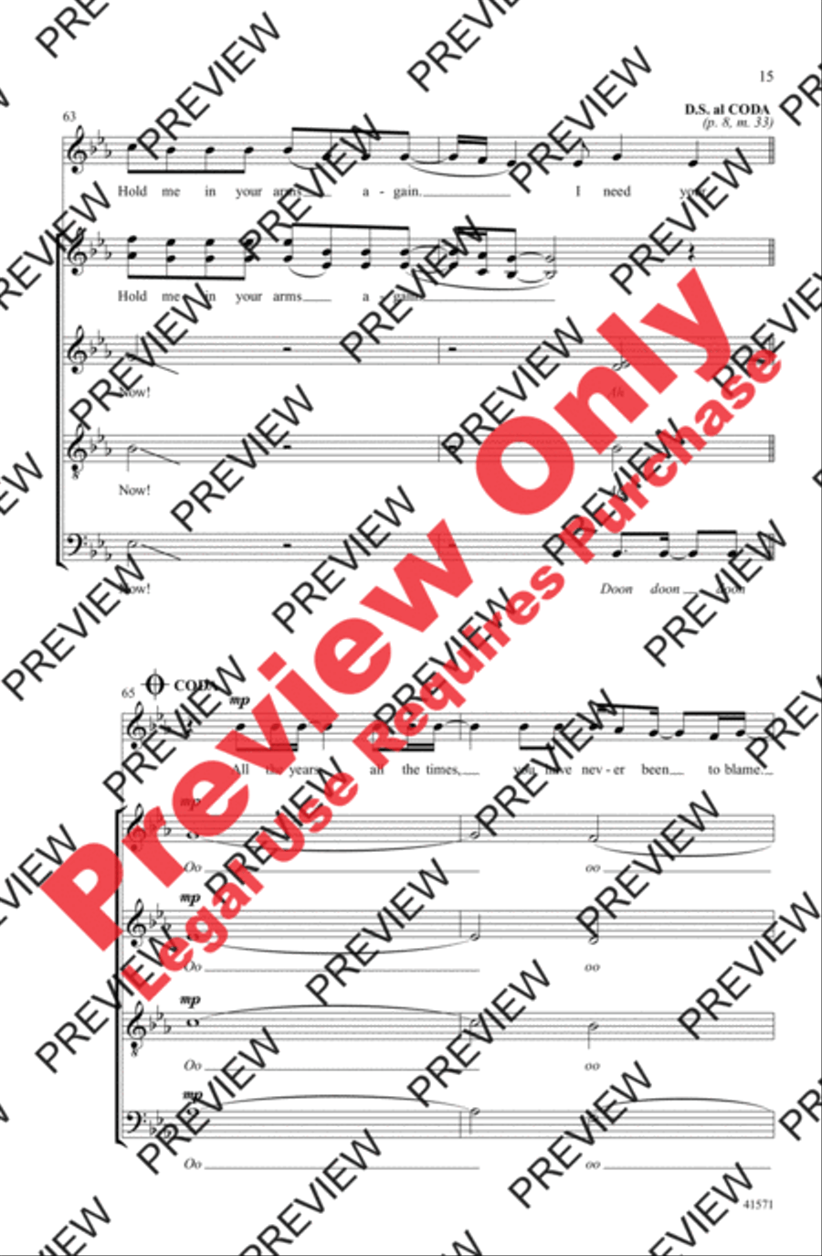 I Need Your Love 4-Part scores gallery preview page 15