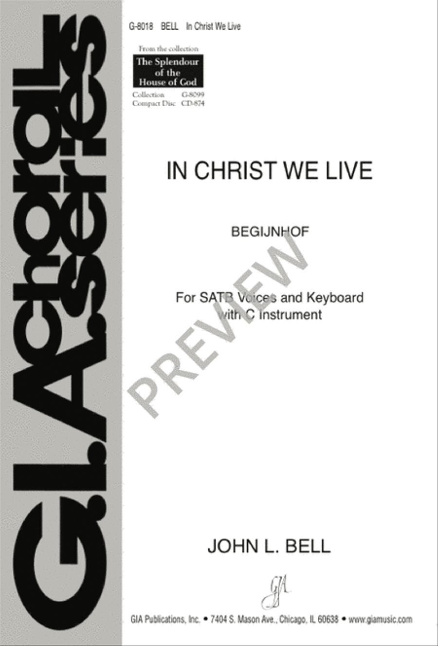 In Christ We Live 4-Part scores gallery preview page 1