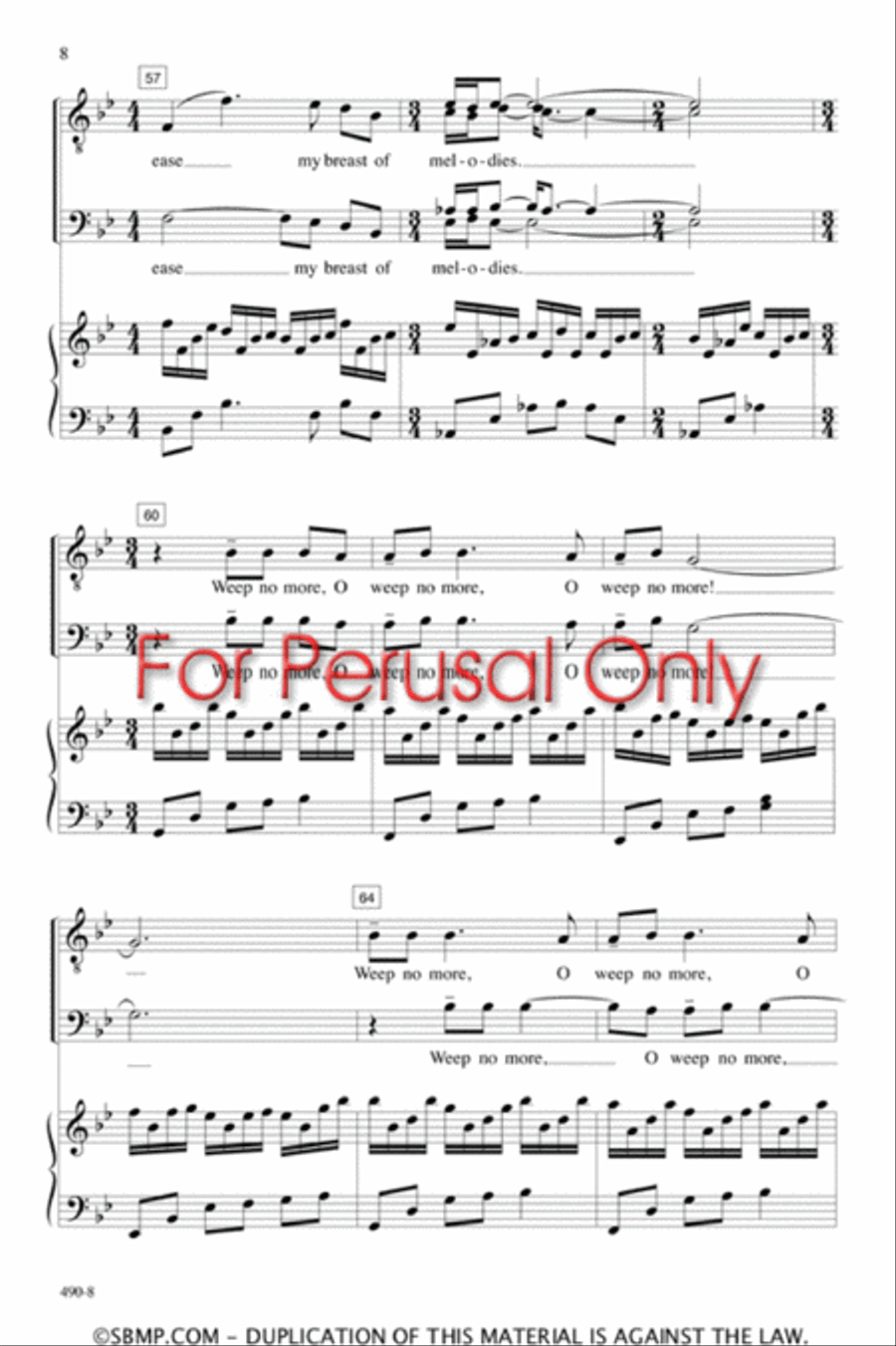 Weep No More - TTBB Octavo TTBB scores gallery preview page 7
