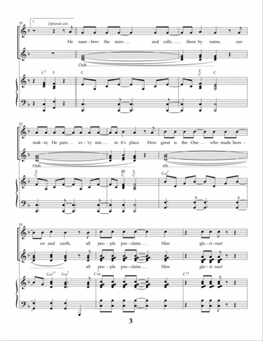 Proclaim Him Glorious Voice scores gallery preview page 3