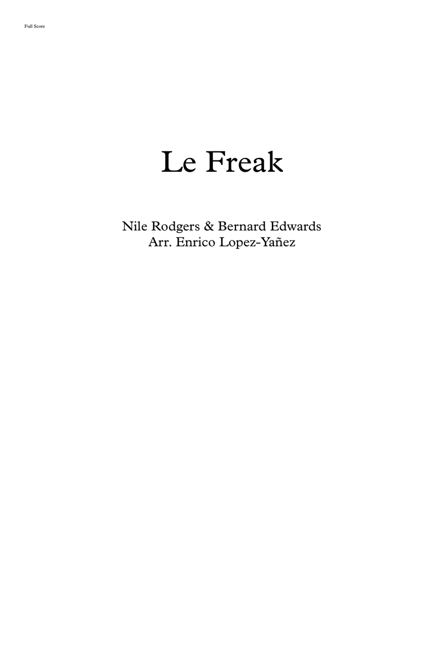 Book cover for Le Freak