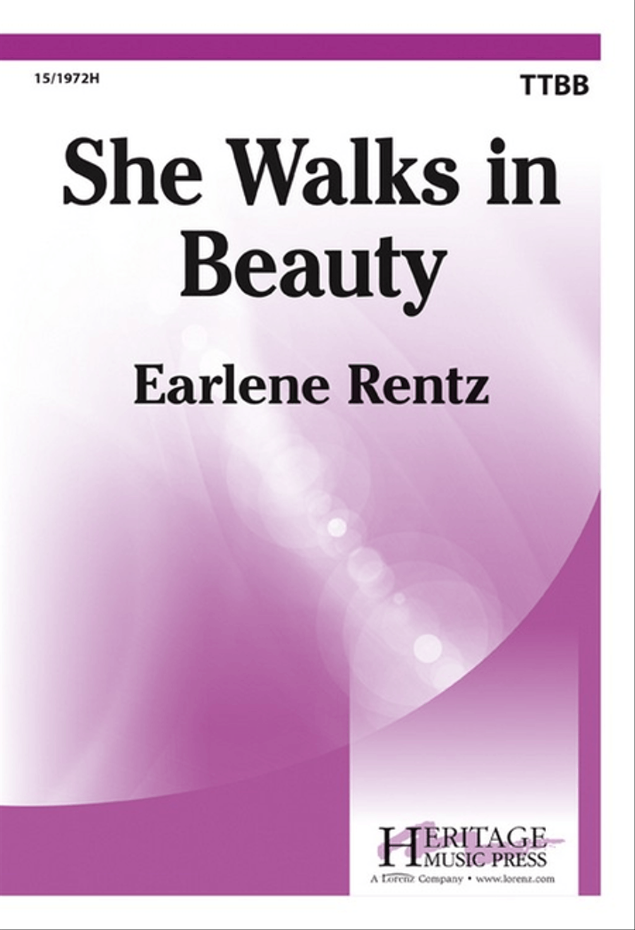 She Walks in Beauty TTBB scores gallery preview page 1