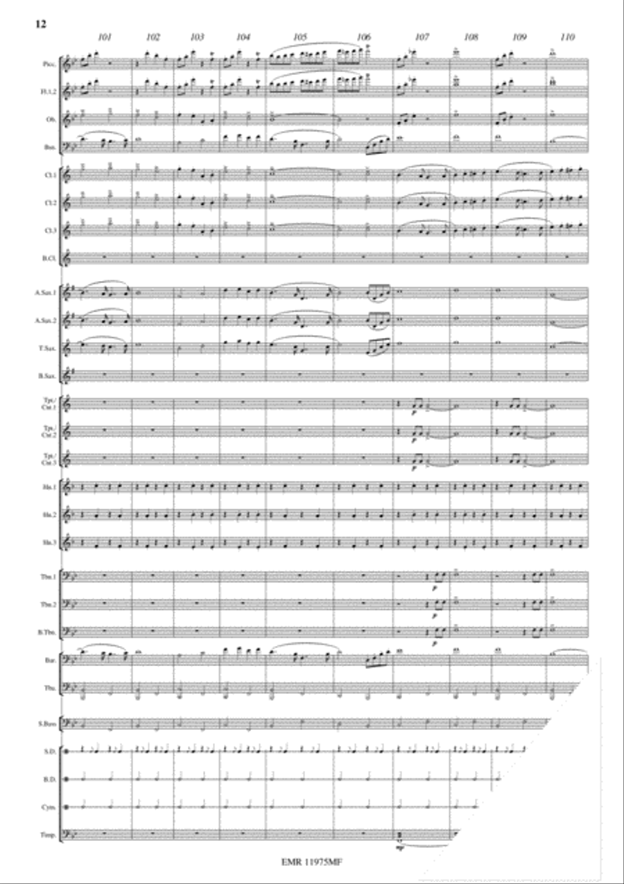 Bullets and Bayonets Concert Band scores gallery preview page 12
