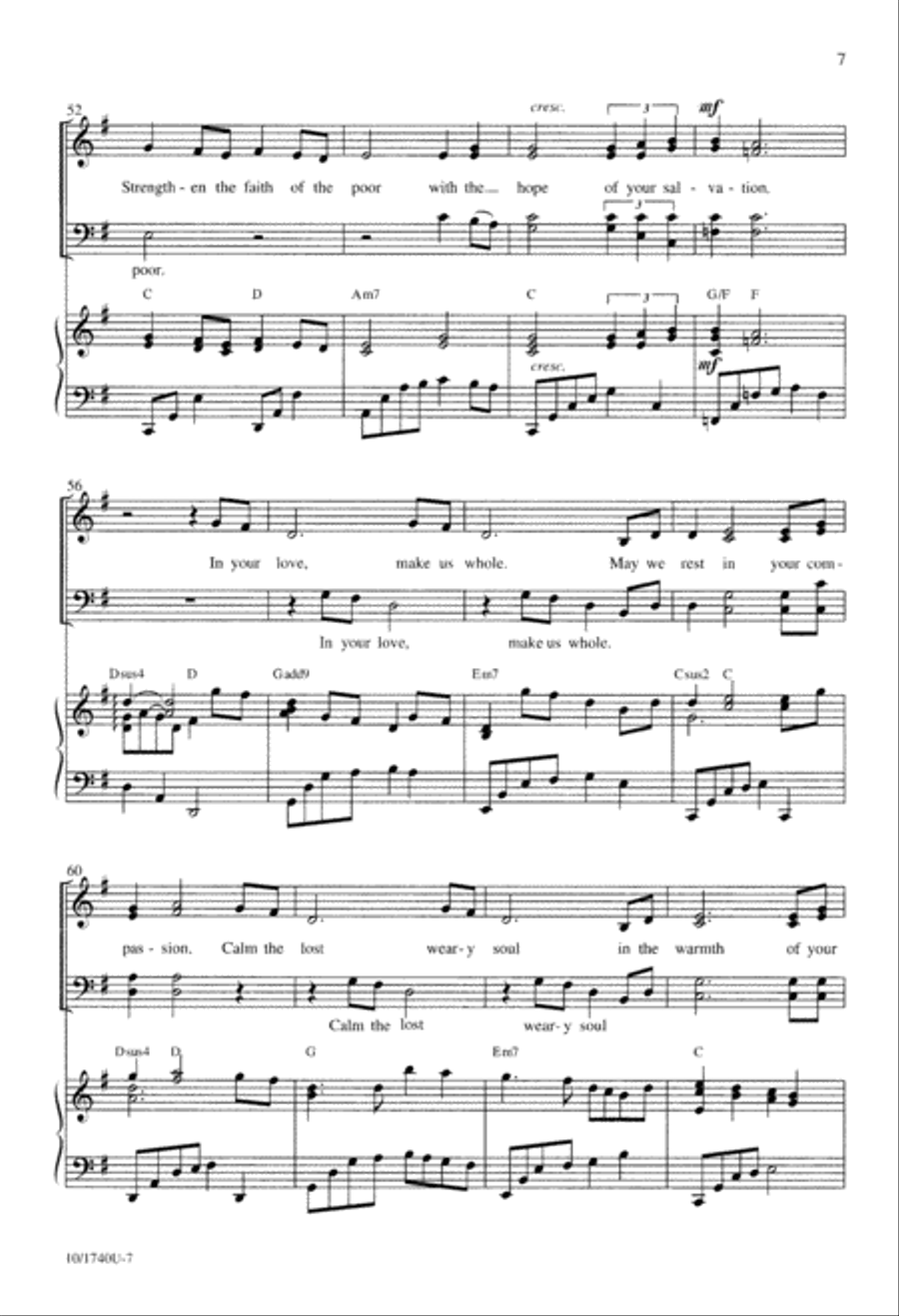 Make Us Holy, Make Us Whole 4-Part scores gallery preview page 7
