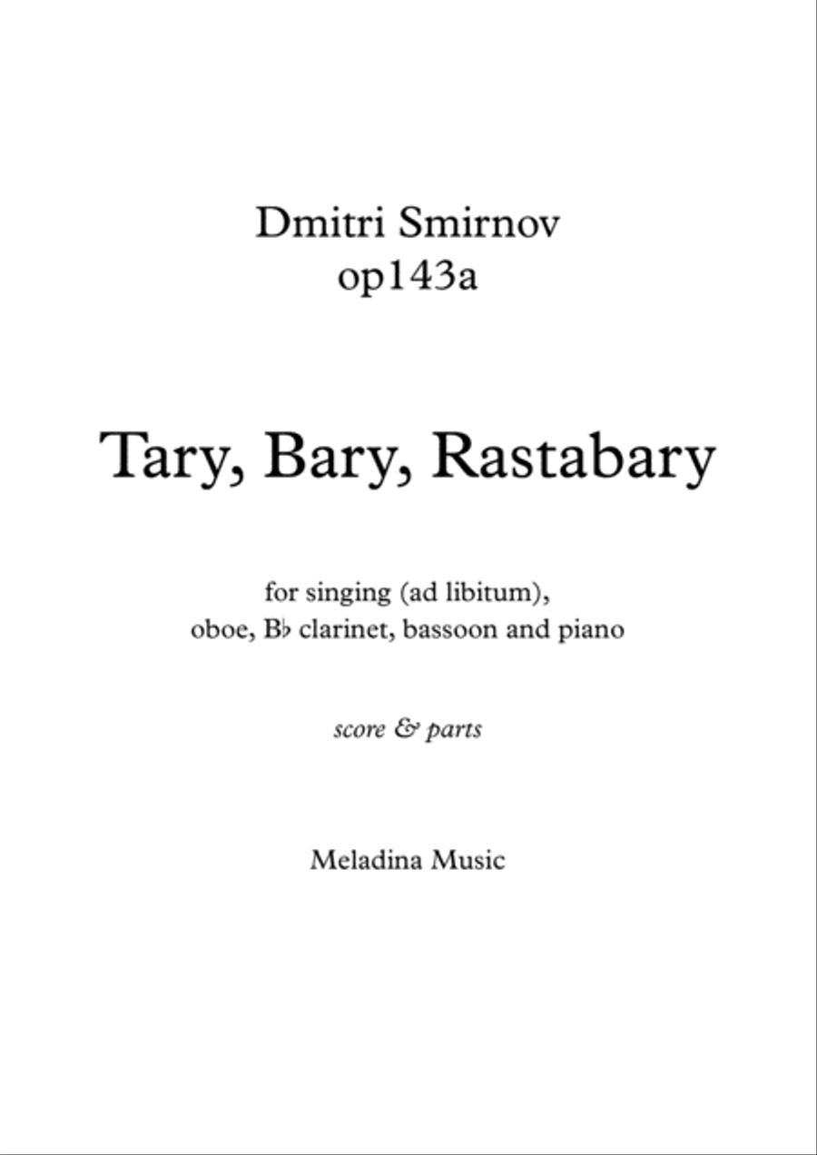 Tary, Bary, Rastabary Small Ensemble scores gallery preview page 1