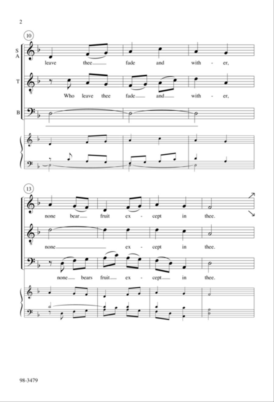 Thou True Vine that Heals 4-Part scores gallery preview page 3