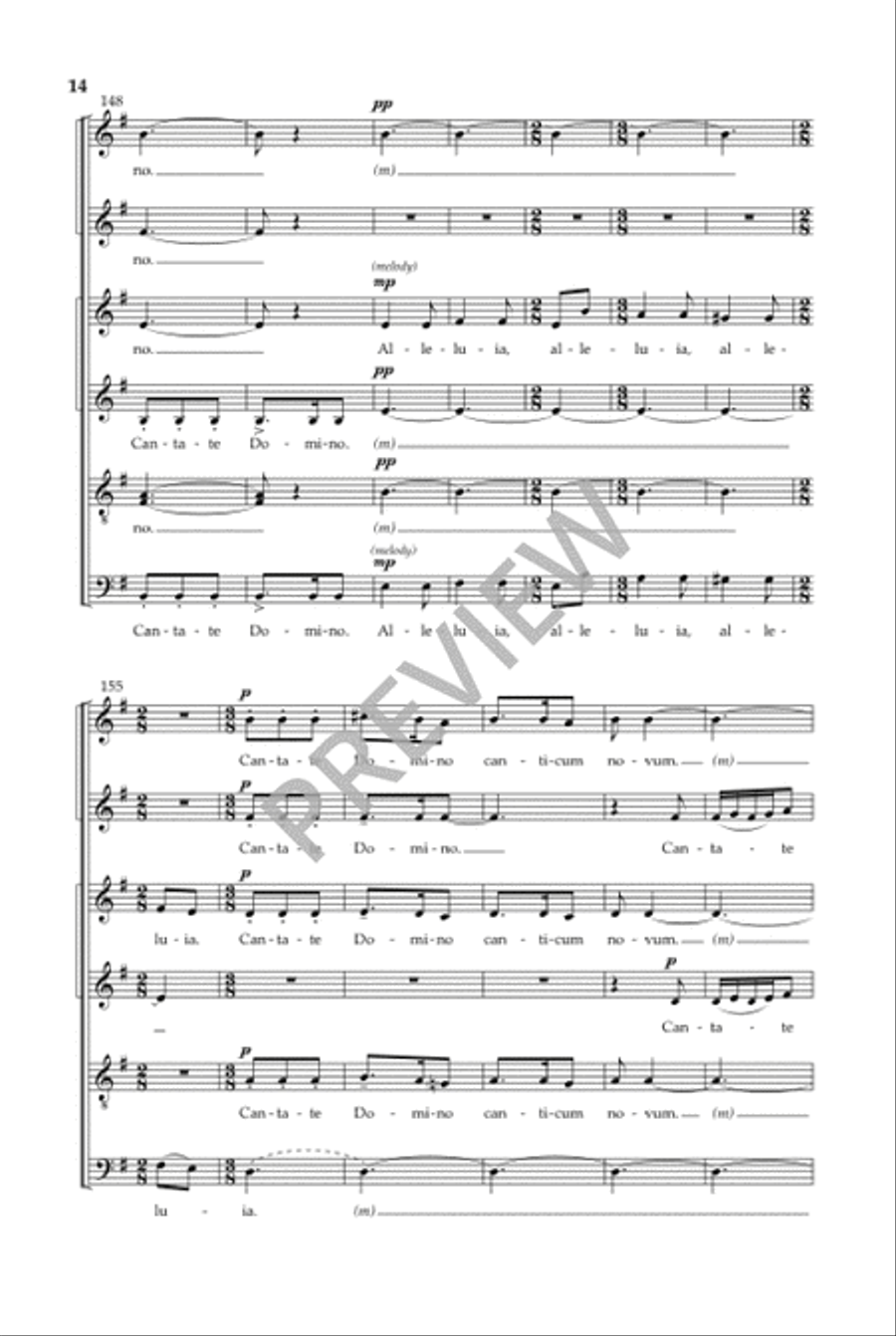 Cantate Domino - SSAATTB Choir scores gallery preview page 15