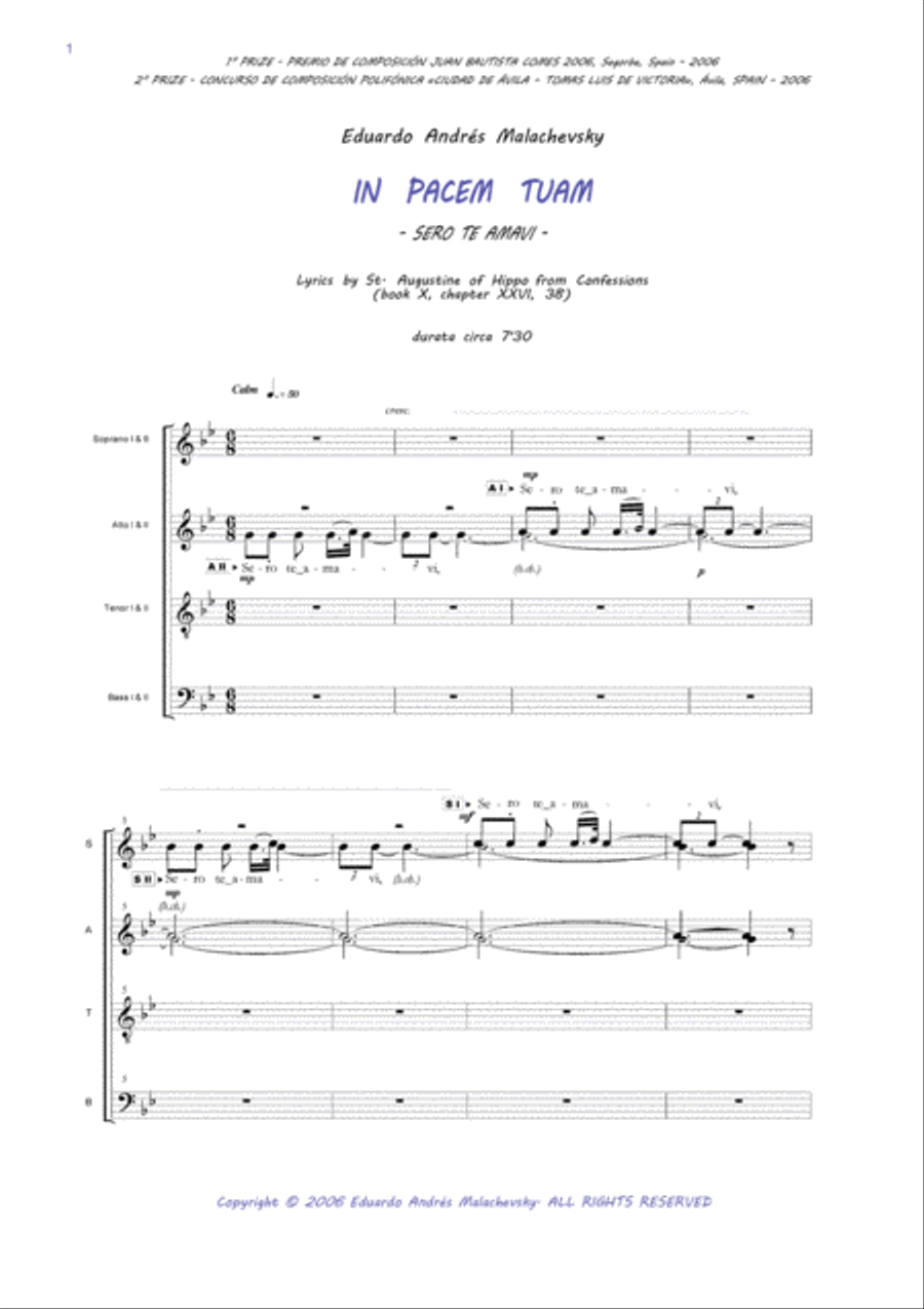 IN PACEM TUAM Divisi scores gallery preview page 4