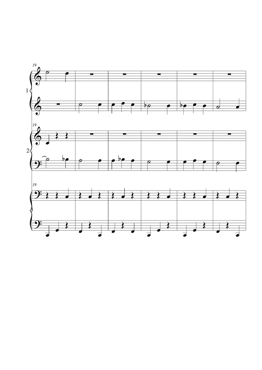 Chopsticks. Piano 6 hands Piano Method scores gallery preview page 4