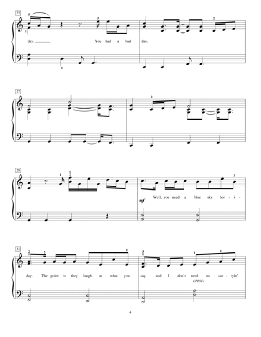 Bad Day Piano Method scores gallery preview page 4