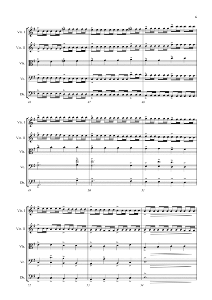 Praelude, from the Holberg Suite, by Edvard Grieg String Orchestra scores gallery preview page 6