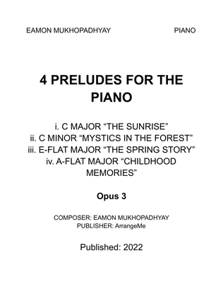 4 Preludes for the Piano - Opus 3