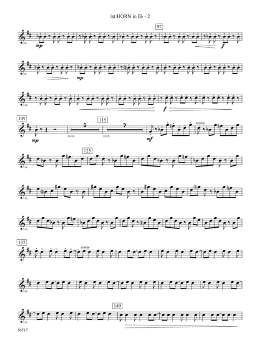 Sparkle: (World Part) 1st Horn in E-flat Concert Band scores gallery preview page 2
