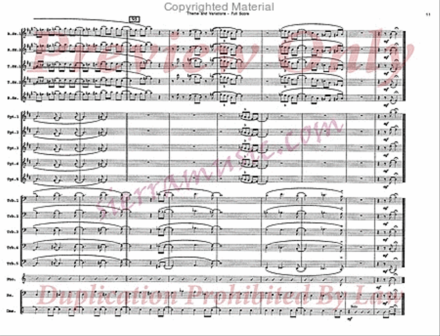 Theme And Variations Jazz Ensemble scores gallery preview page 12