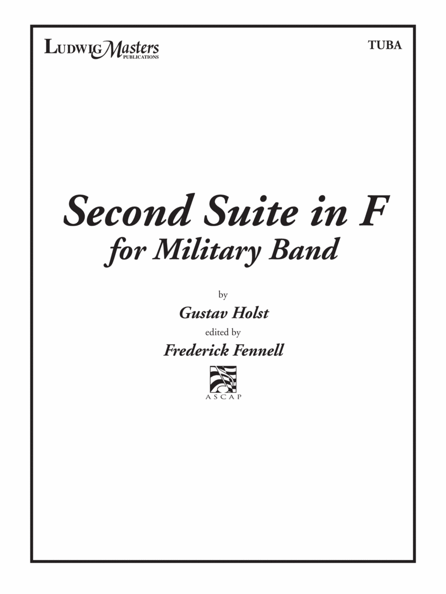 Second Suite in F - Tuba Second Suite in F - Tuba Concert Band scores gallery preview page 1