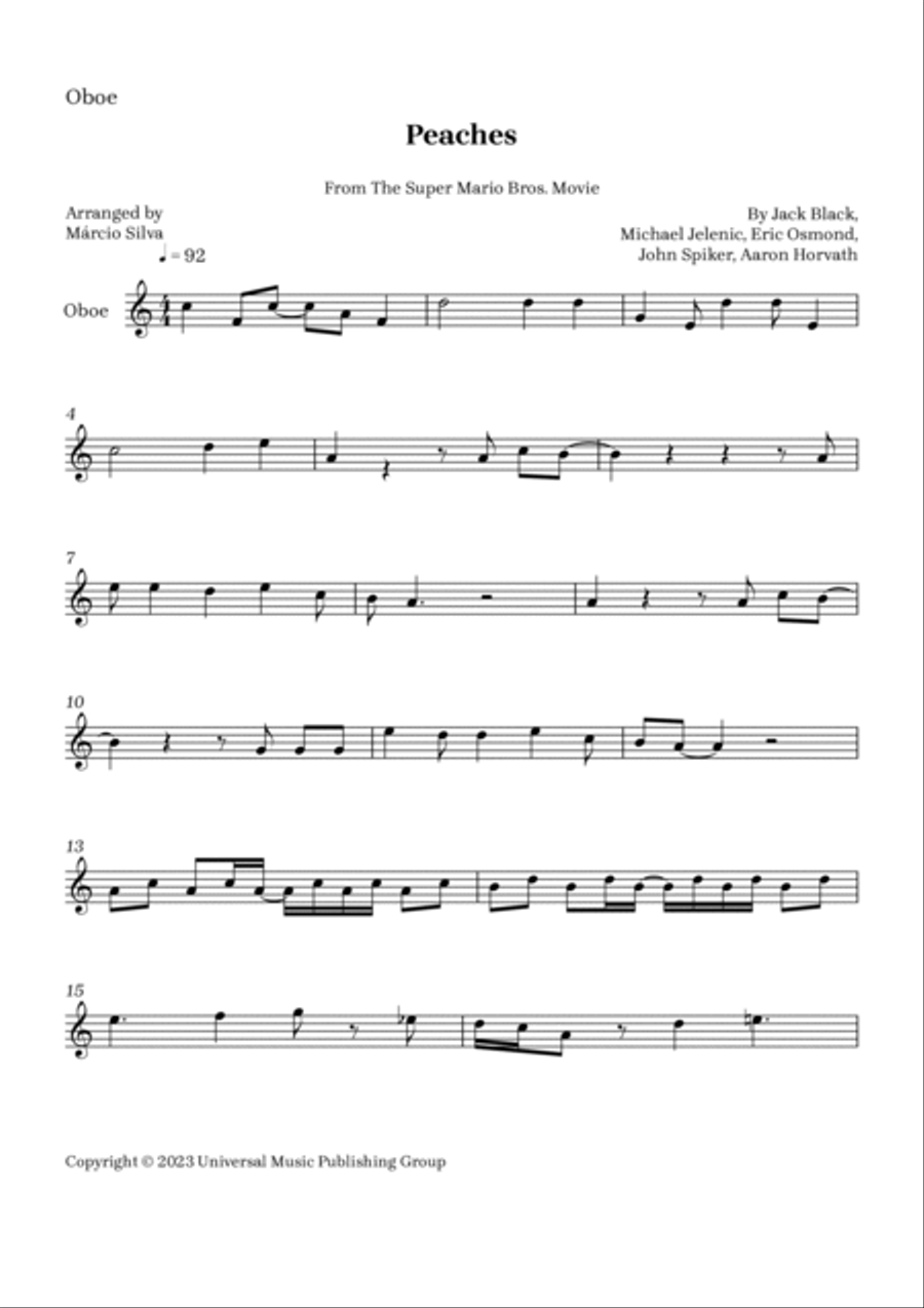 Peaches Piano scores gallery preview page 4