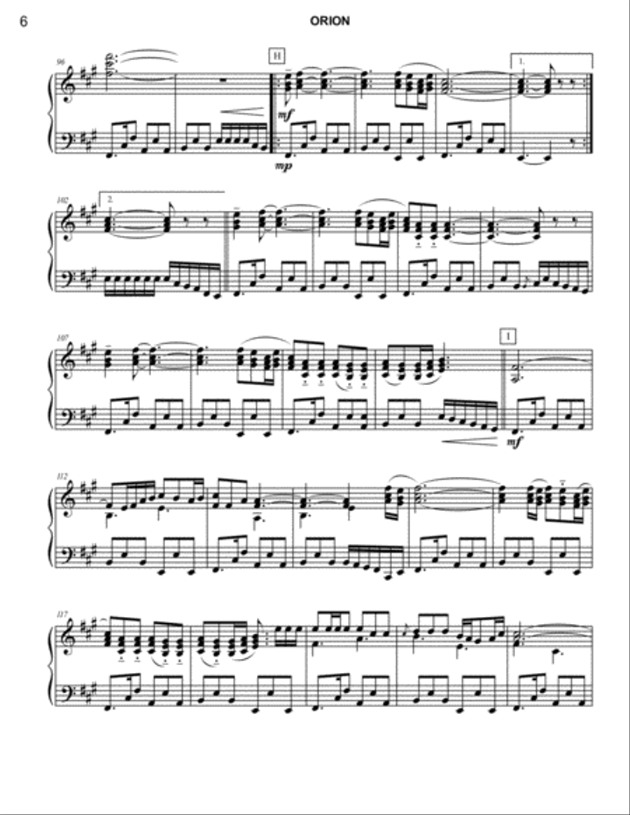 Orion Piano Solo scores gallery preview page 6