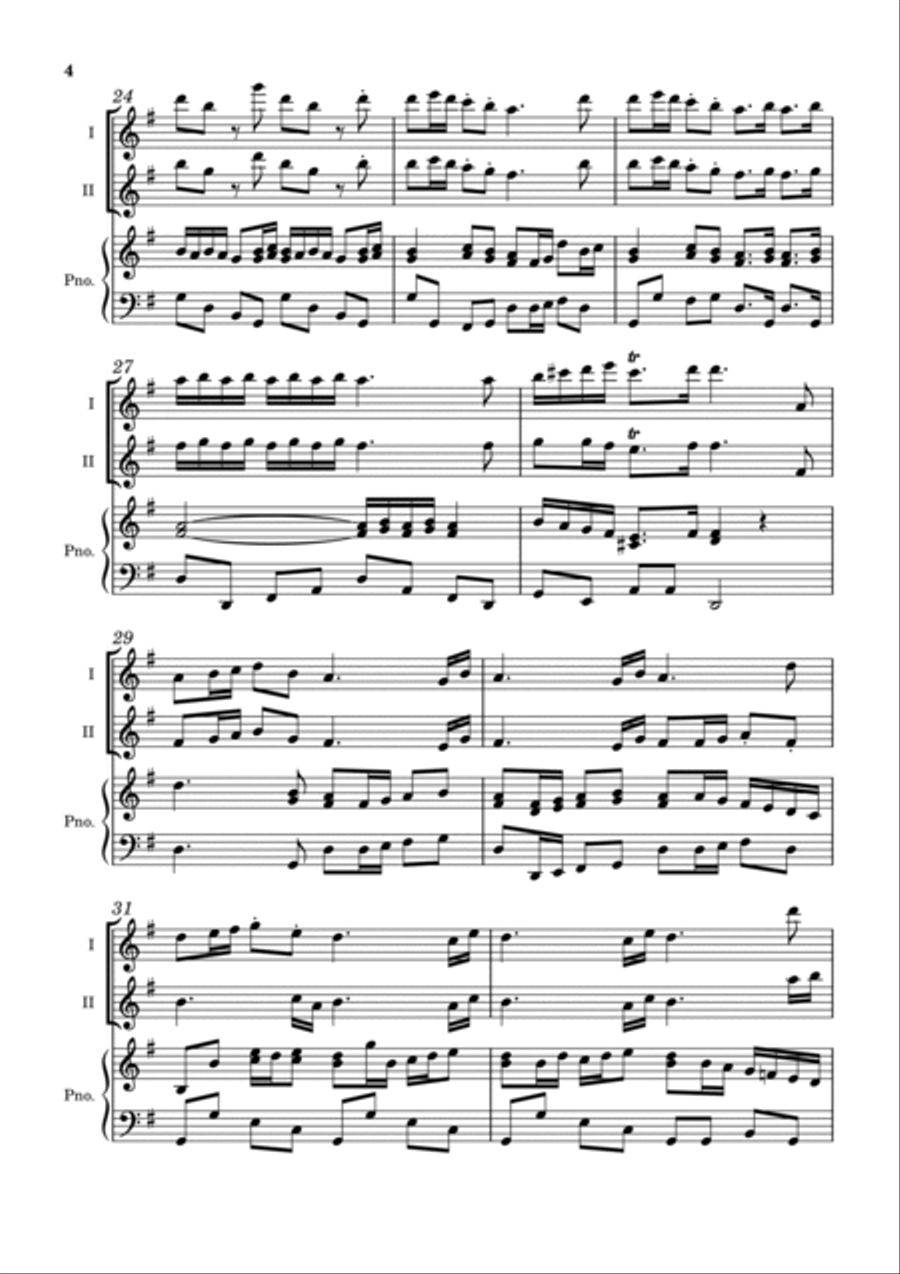 REJOICE! (2 flutes and piano) Flute Duet scores gallery preview page 4